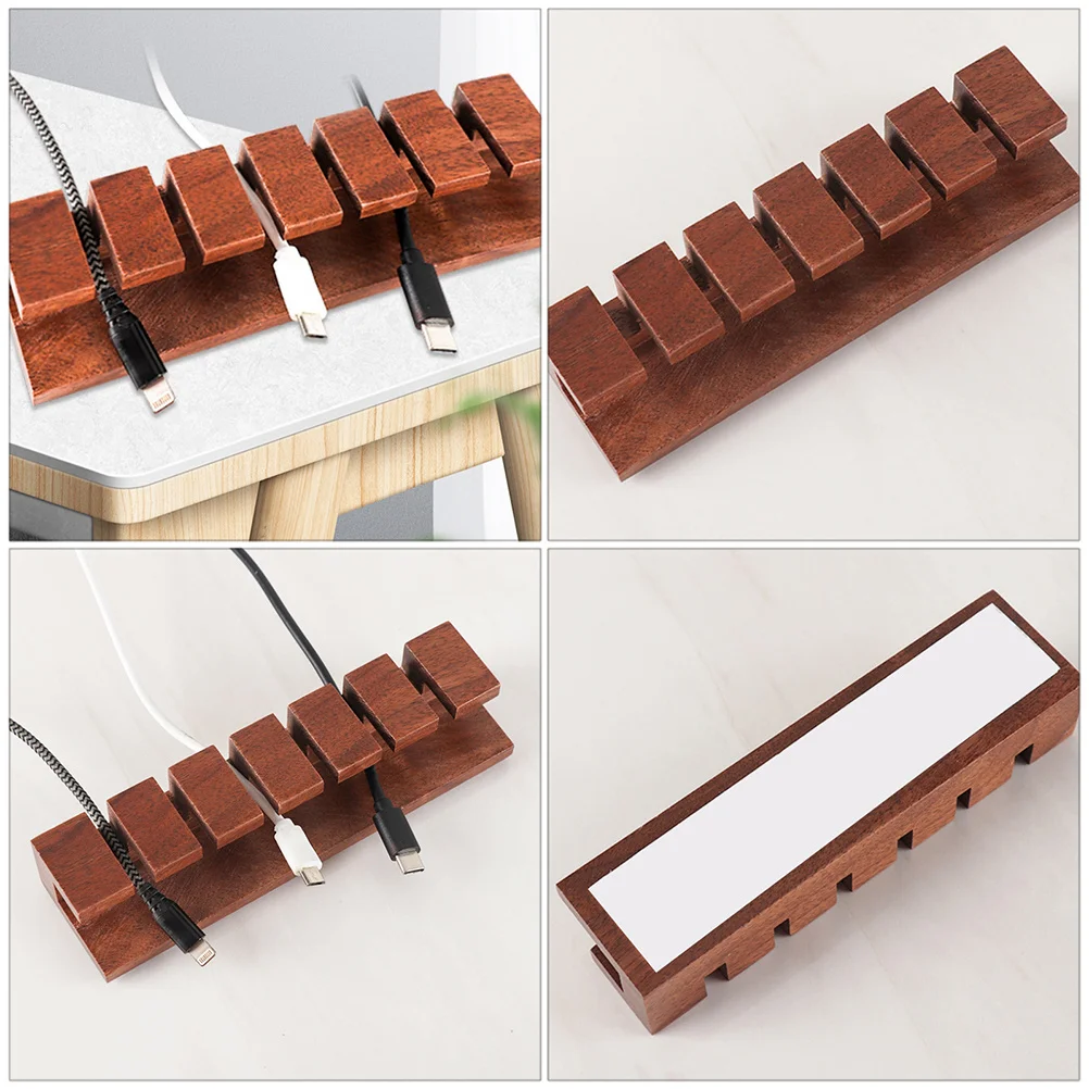 

1Pcs Cable Clip Cable Organizer Adhesive Cord Holder for Home Office Natural Wood Wire Management System Tie Wire Holder