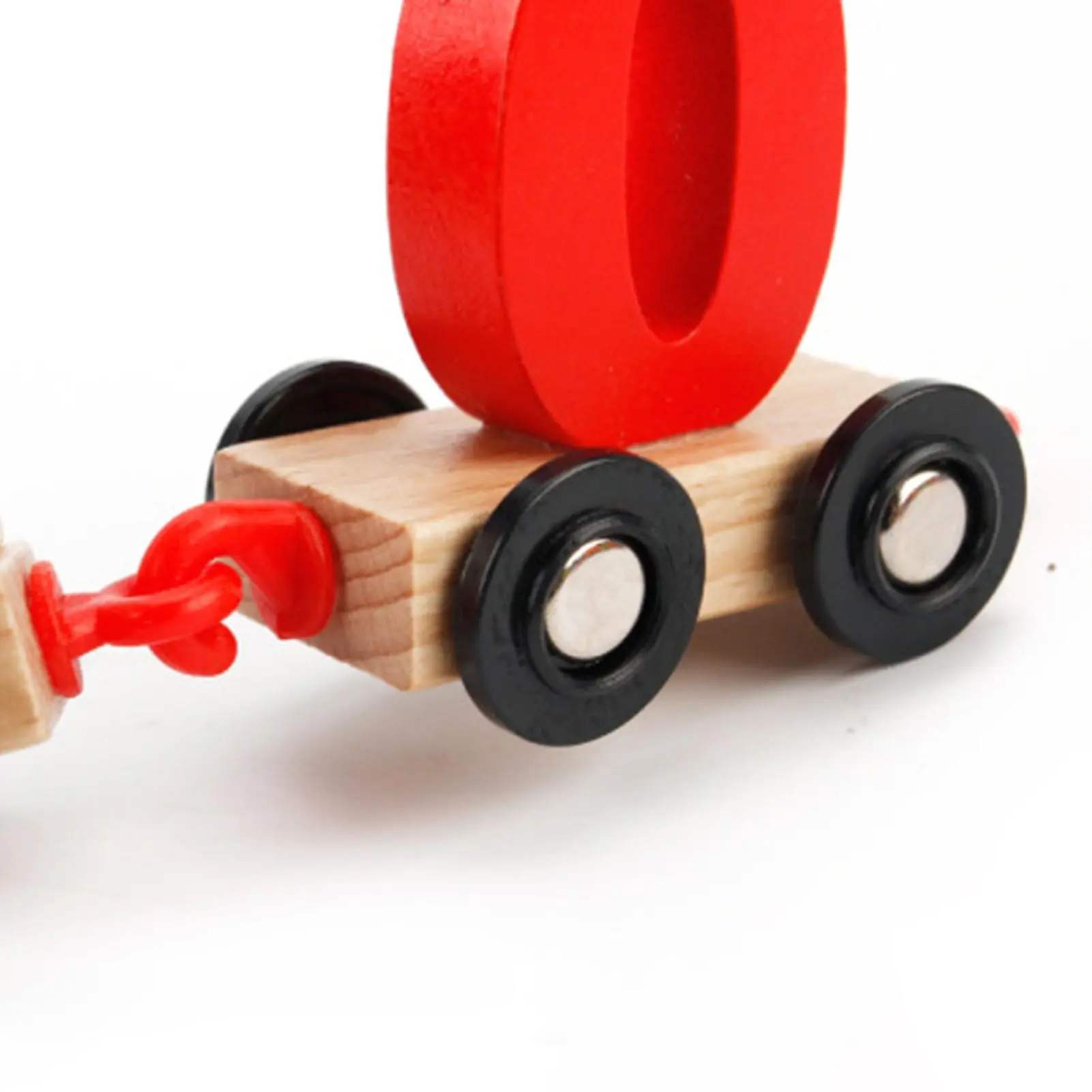 Conjunto de blocos de construção de brinquedo de trem de número de madeira, brinquedos educativos coloridos de empilhamento para crianças aprendizagem precoce reconhecimento de cor