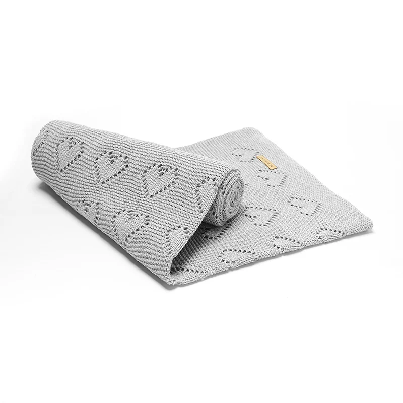Cobertores de malha de algodão para bebê recém-nascido, infantil Swaddle Wrap, Berço Celular, Cama Berço Quilt, Carrinho e Berçário, 100x80cm