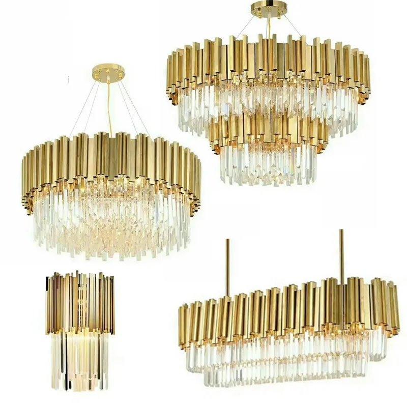 Luxury  Crystal Led Chandeliers For Living Room Dining Bedroom Adjustable Metal Hanging Lamp Indoor Lighting Lamparas Fixture image 6