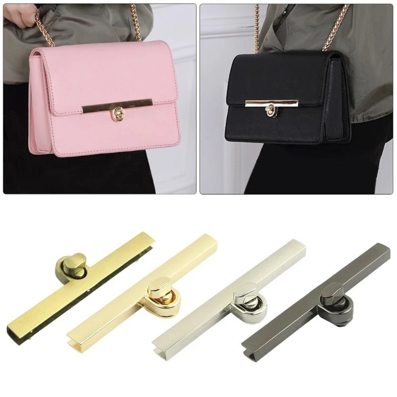 H3CB Modern 9.5CM Metal Turn Lock for DIY Handmade Bags Secure Purse Closure Accessory Purse Lock Replacement