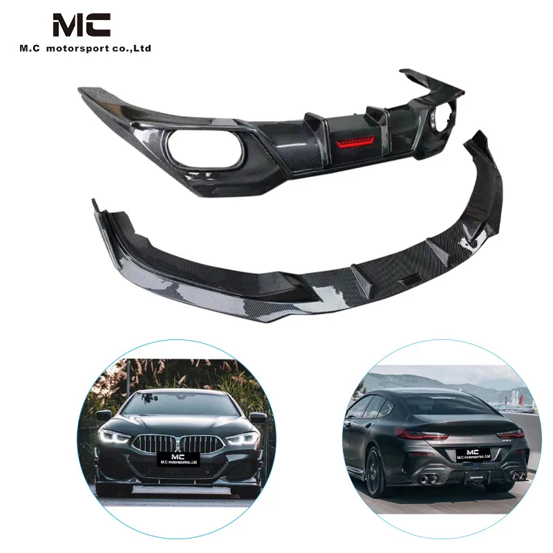 Carbon Fiber G14 G15 Rear Diffuser Front Lip For BMW NEW 8 Series carbon fiber body kits