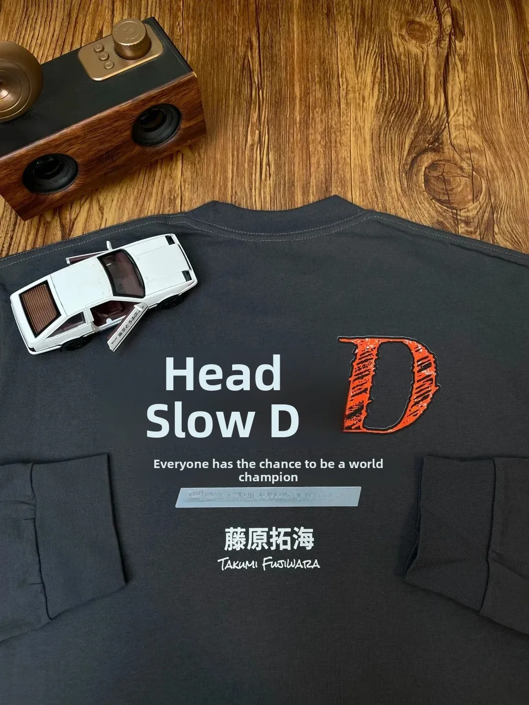 World  Long Sleeve Pure Cotton T-Shirt Dizzy Slow Cantonese Head Letters Creative Fun Print Comfortable Unisex Summer
