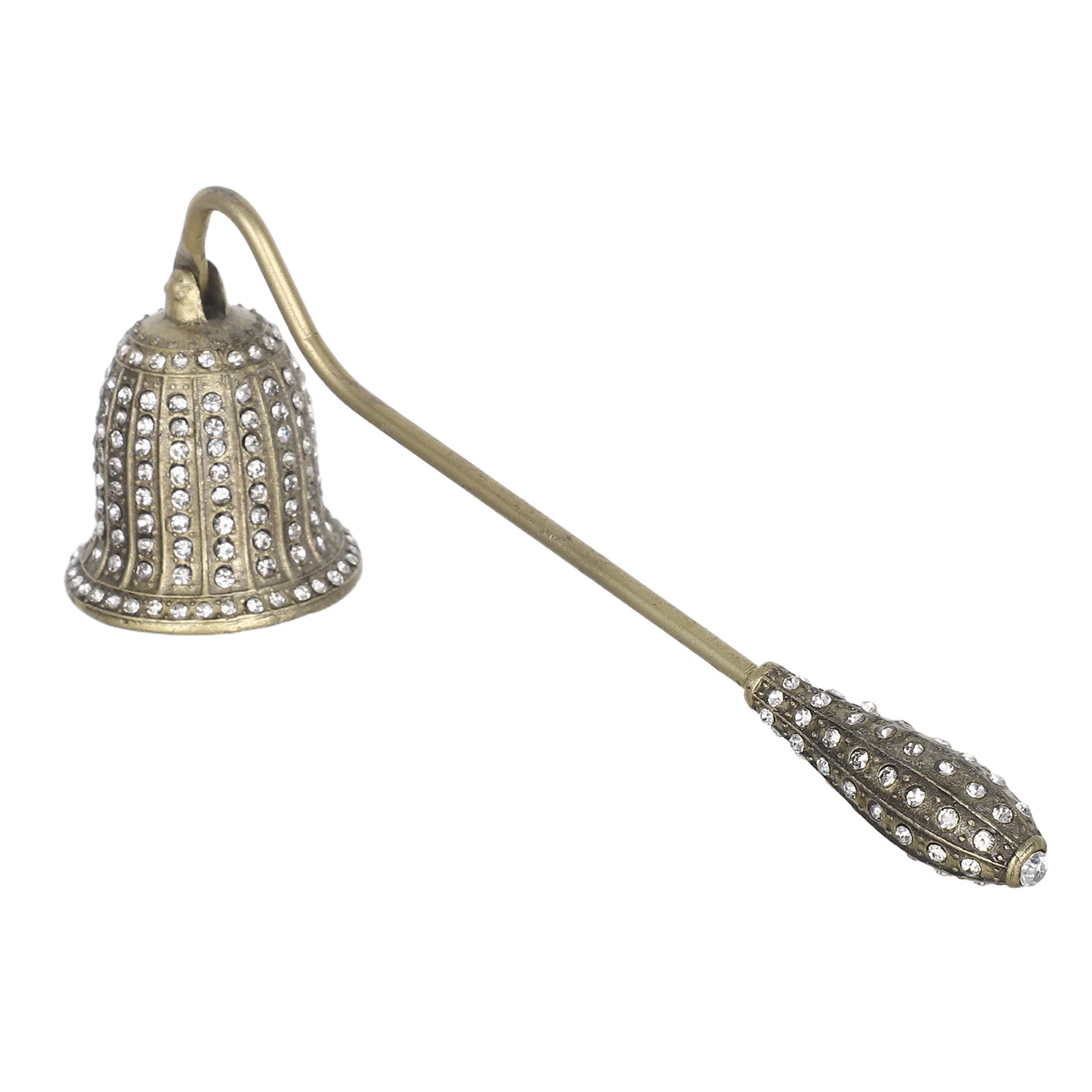 

Vintage Rhinestone Snuffer Metal Wick Extinguisher Long Handle Flame Tool Safe Accessory Home Decor