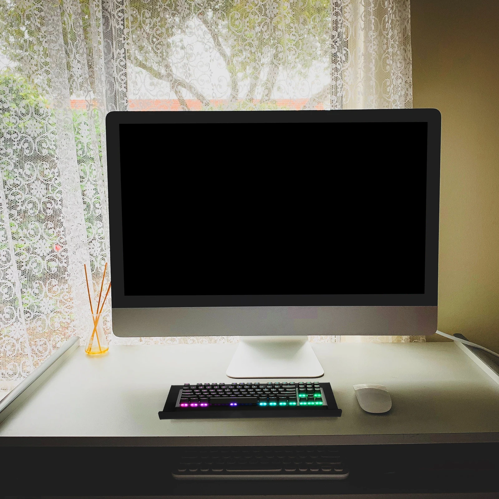 

Stylish Acrylic Keyboard Stand for Desk Computer Holder Riser Tablet Storage Rack Ergonomic Design Office Supplies