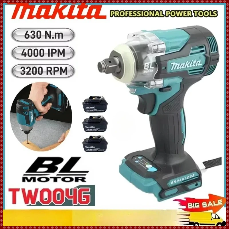

Аккумуляторный бесщеточный шуруповерт Makita TW004G 630 Н·м, дрель-шуруповерт для 18В аккумуляторов