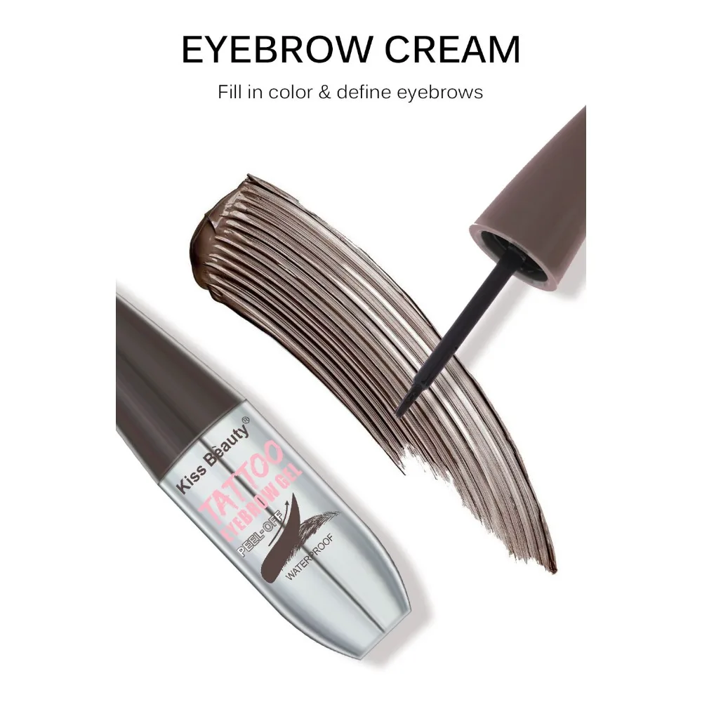 Tatouage durable facile à décoller les sourcils Gel crème Types longue durée résistant aux taches résistant à la sueur imperméable cosmétiques maquillage