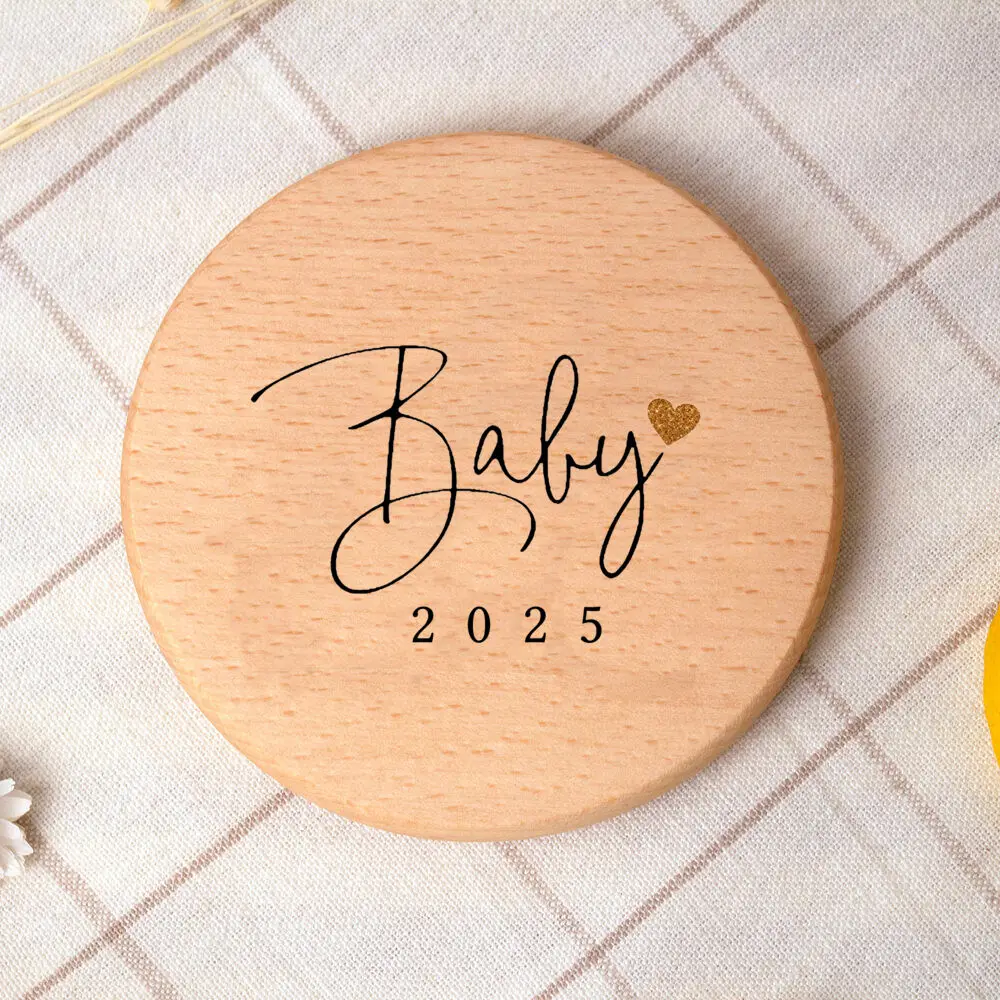 Baby drucken Holz Untersetzer neue Baby Requisite Zeichen Newbron Holz Untersetzer Holz Baby Geburt Ankündigung Säugling Geburt Geschenk