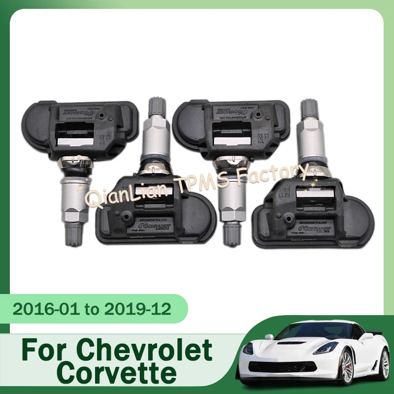 

For Chevrolet Corvette 2016 to 2019 TPMS Tire Pressure Monitor System 4pcs 13581559 315MHz Tyre Pressure Sensor