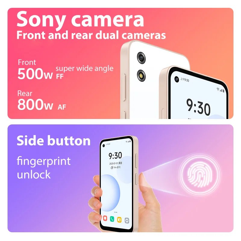 Imagem -04 - Smart Phone Mini Multilingue Qin Versão Global Play Store Android 12 Mtk G99 5.02 Polegadas 8gb 256gb