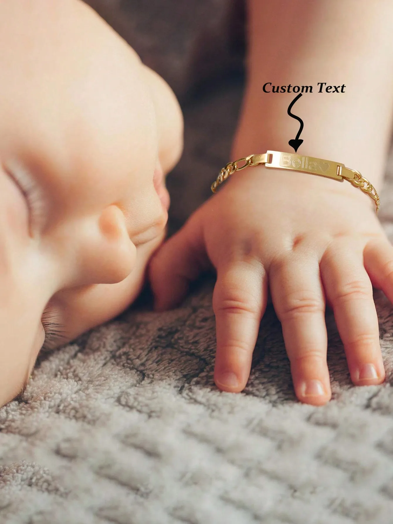 DOREMI Customized Baby Size New Born Kids Engrave Name Bracelet Stainless Steel Personalized Kids Name Bracelet