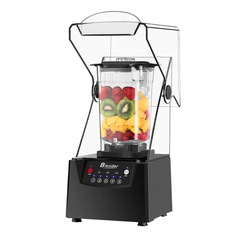 2025 Smoothie Machine Commercial Smoothie Machine with Cover Milk Tea Shop Soundproof Food Machine Silen