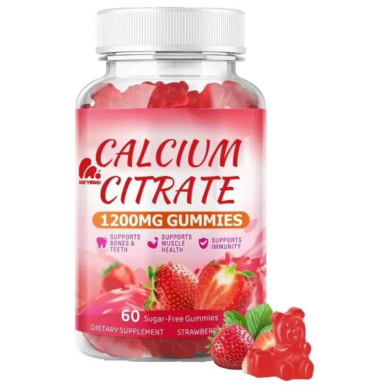 

High absorption calcium citrate gummies 1200mg - Adult and bone and tooth support, vegan sugar free gummies