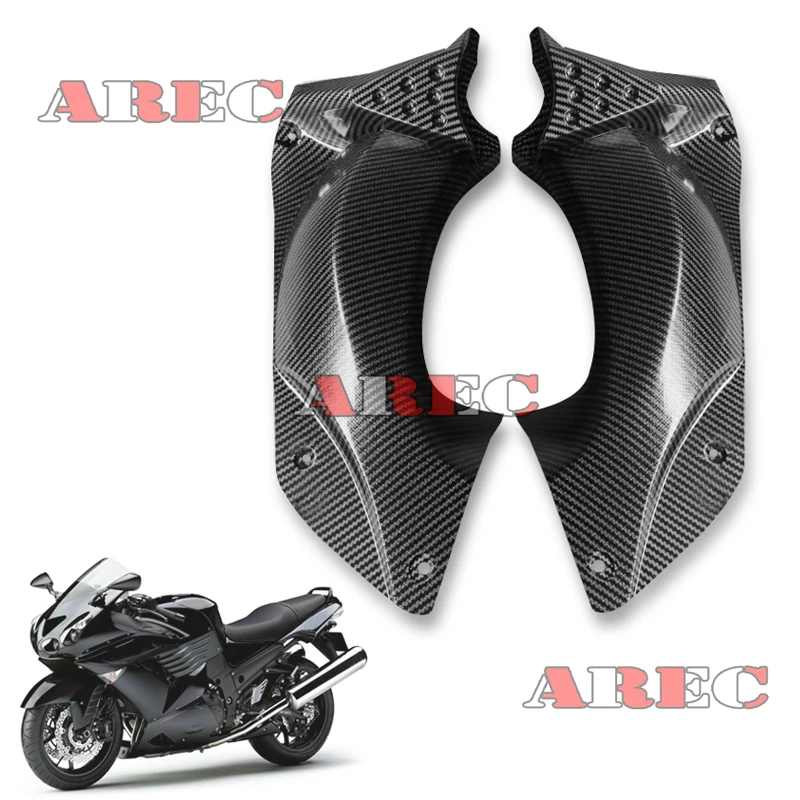

Unpainted Black/Carbon Fiber Pattern Motorcycle Front Air Intake Duct Side Cover Panel For Kawasaki NINJA ZX-14R 2006-2011 zx14r