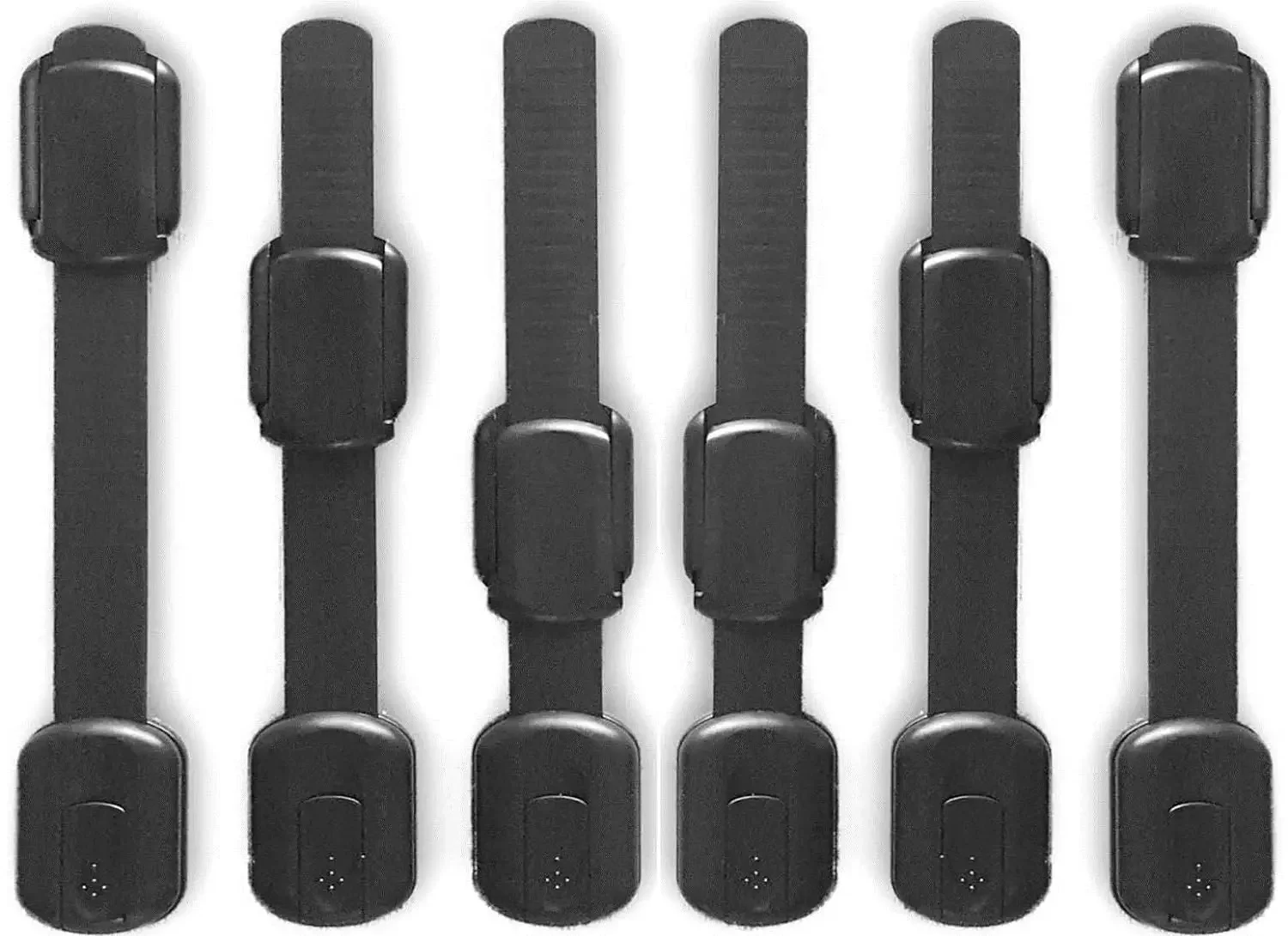 Factory Supply Child Safety Latches 6 Pack Cabinet Locks Baby Proofing Strap Lock Fridge Lock