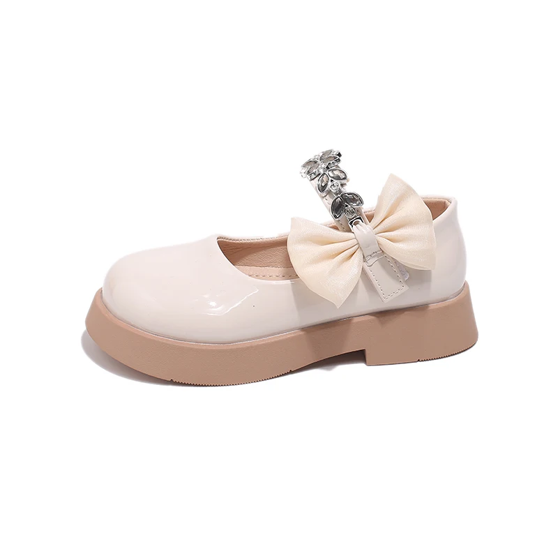 Meisjes Schoenen Lente Herfst Peuter Kids Modemerk Mary Jane Jurk Dans Prinses Parels Strik Flats Kinderen Zachte Zool