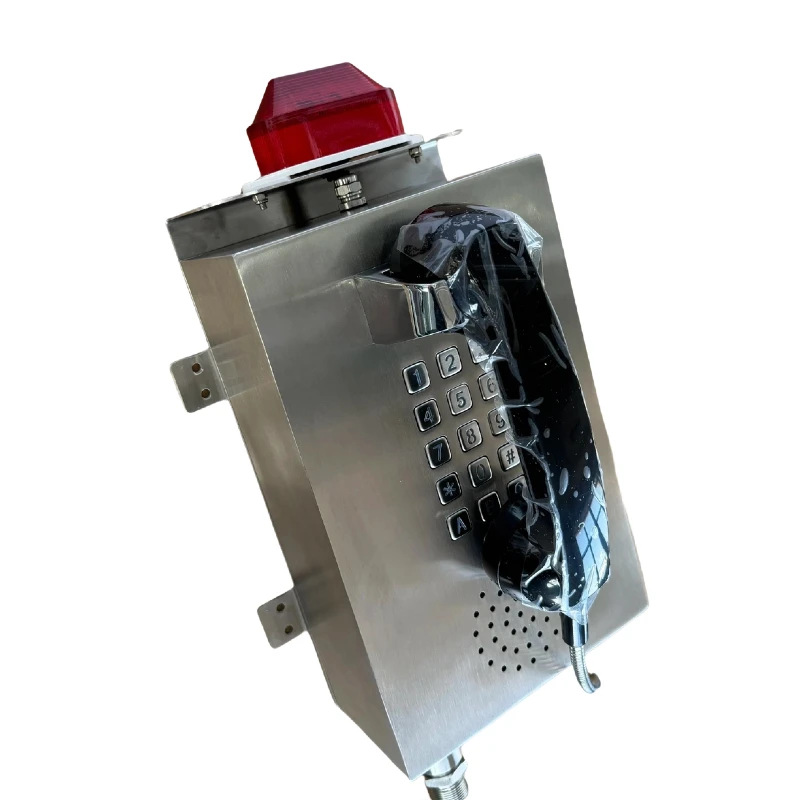 Unbreakable Telephone Housing Vandal proof Telephone All-Metal Explosion-Proof Phone with PTT Handset