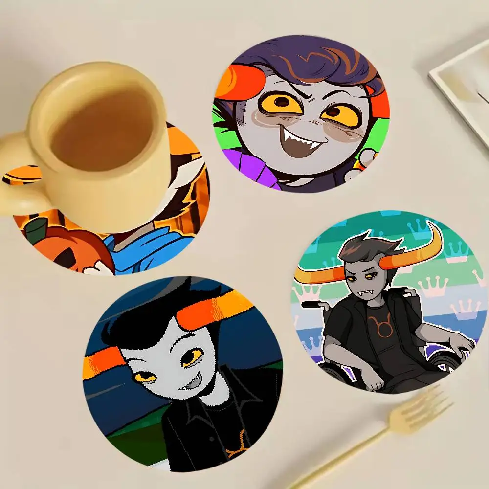T-Tavros Nitram Round Wooden Coaster Decorative Coffee Cup for Use in Coffee Shops Bars