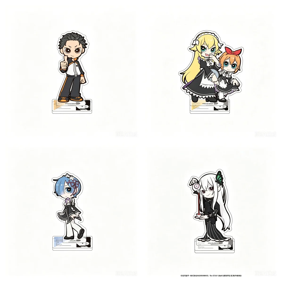 15cmAnime Acrylic Stand Model Re:ZERO -Starting Life in Another World- Bookshelf Decoration Products As A Gift For Fans Keychain