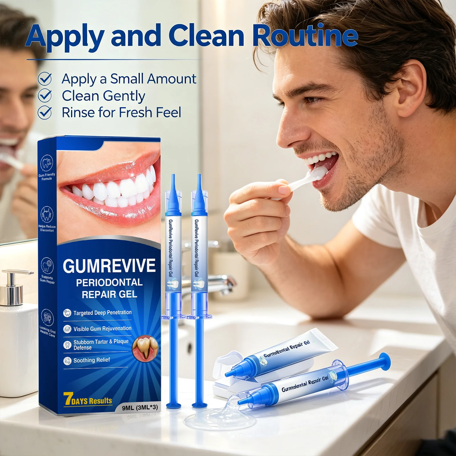 Gum Revive Periodontal Repair Gel Deep Penetrating Removing Plaque & Tartar Soothing Gum Rejuvenation Refreshing Breath Gum Care