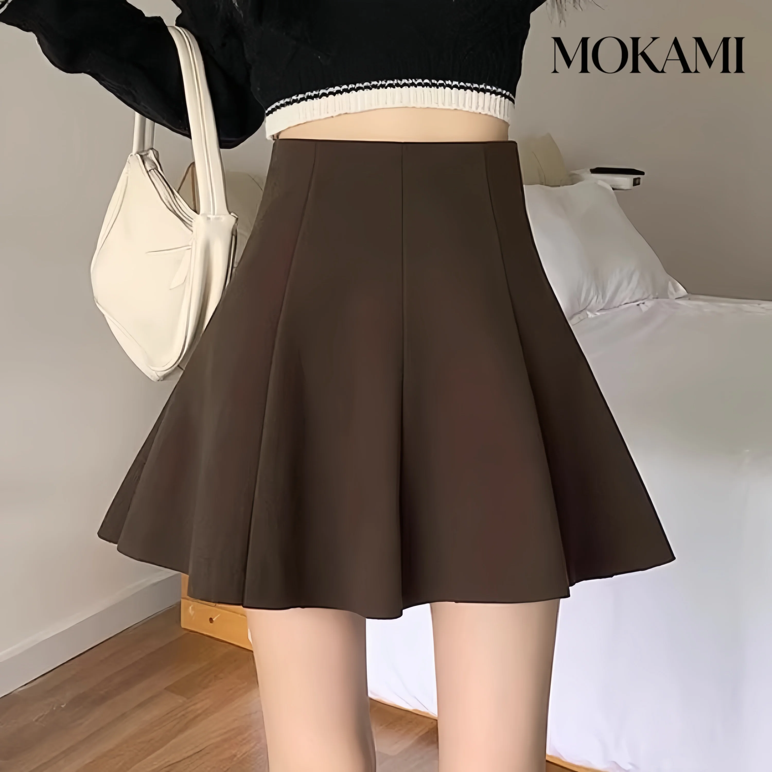 Half Skirt Women's New Autumn and Winter A-Line Short Skirt sexy Hip Hugging Fluffy Small Person Versatile Umbrella Skirt
