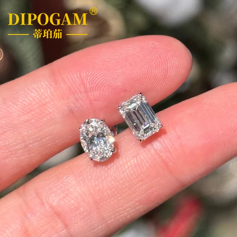 

Серьги-гвоздики с овальным муассанитом для женщин и мужчин, цвет D, сверкающие, под бриллиант, из стерлингового серебра 925 пробы, для вечеринок, ювелирные украшения, подарки