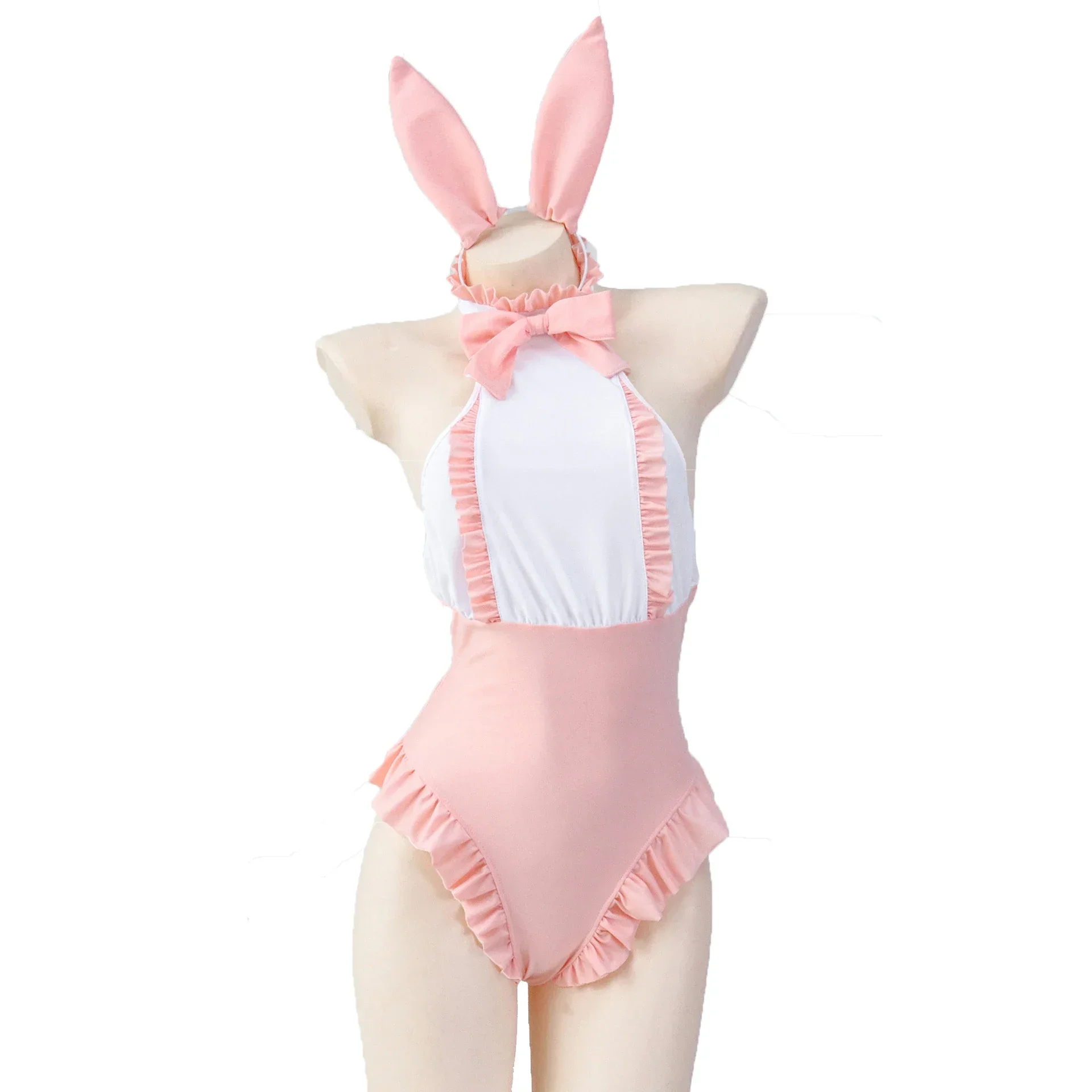 Anime Bunny girl Maid Cosplay Costumes Women Cute Sexy Bodysuit Nightdress Sweet Swimstuit Rabbit Ears Unifrom Halloween Clothes