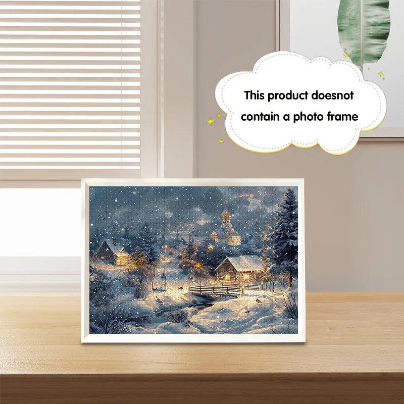 500 قطعة من صندوق الألغاز الصغير للبالغين بتصميم مشهد الثلج في الشتاء - متين للغاية، يحدي البالغين، والترفيه العائلي، #4