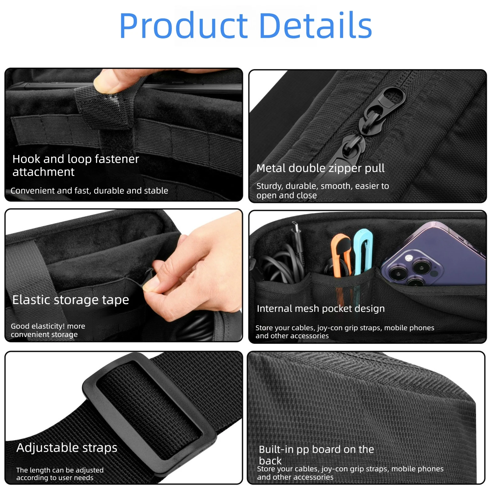 For Switch 1/2 For OLED Portable Carrying Case with Adjustable Shoulder Strap Robust 200D Nylon and Soft Plush Lining