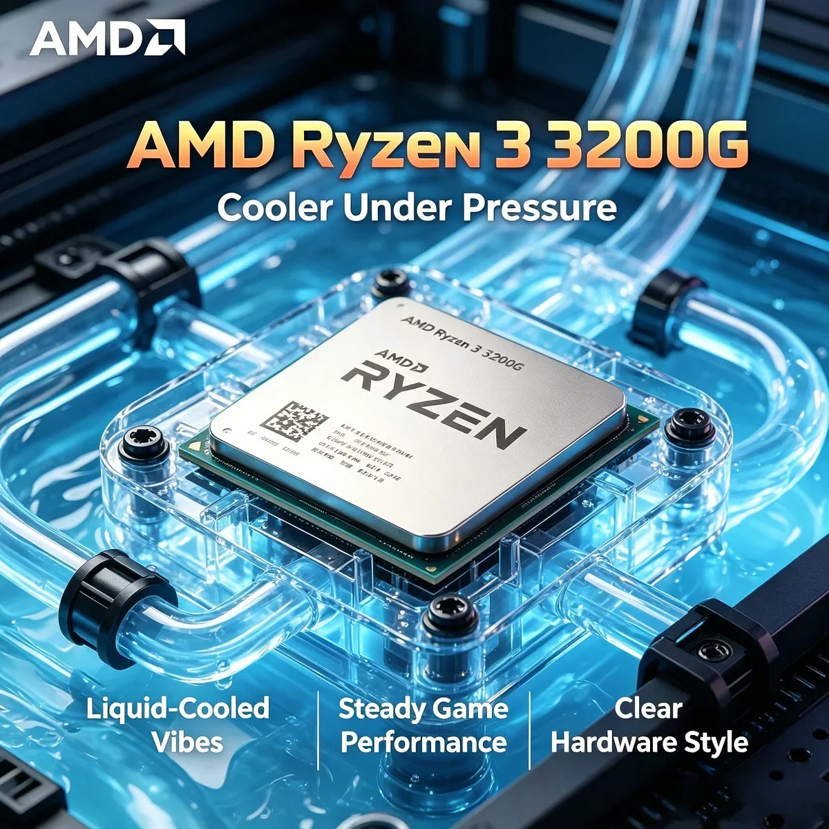 Processeur de bureau AMD Ryzen 3 3200G R3 3200G original, 3,6 GHz, 4 cœurs, 4 threads, AM4, 65 W, pour jeux