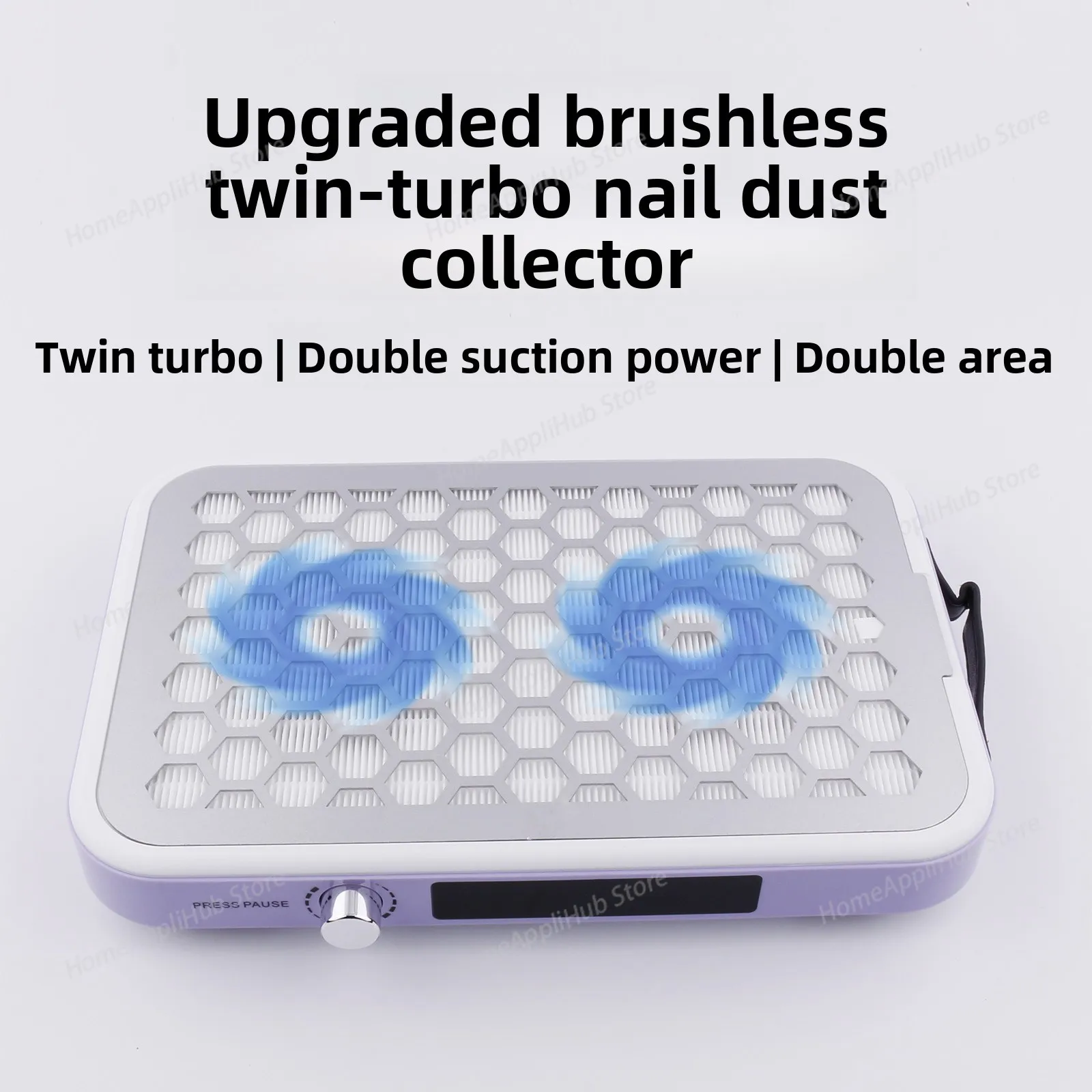 

Средство для удаления пыли с ногтей, двойная турбина, мощный всасывающий пылесос для ногтей для маникюра со съемным фильтром, регулируемая скорость, инструменты для ногтей