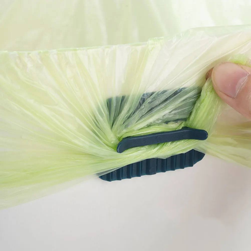 

16 Pcs Garbage Bag Retainer Trash Can Clip Fixing Fastener Blue Home Office Sturdy Anti Slipping Household Daily Use Bin