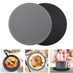 Silicone Microwave Oven Mat Honeycomb Multi-function Round Heat Insulation Pad Kitchen Dish Placemat Anti-scald Casserole Mats