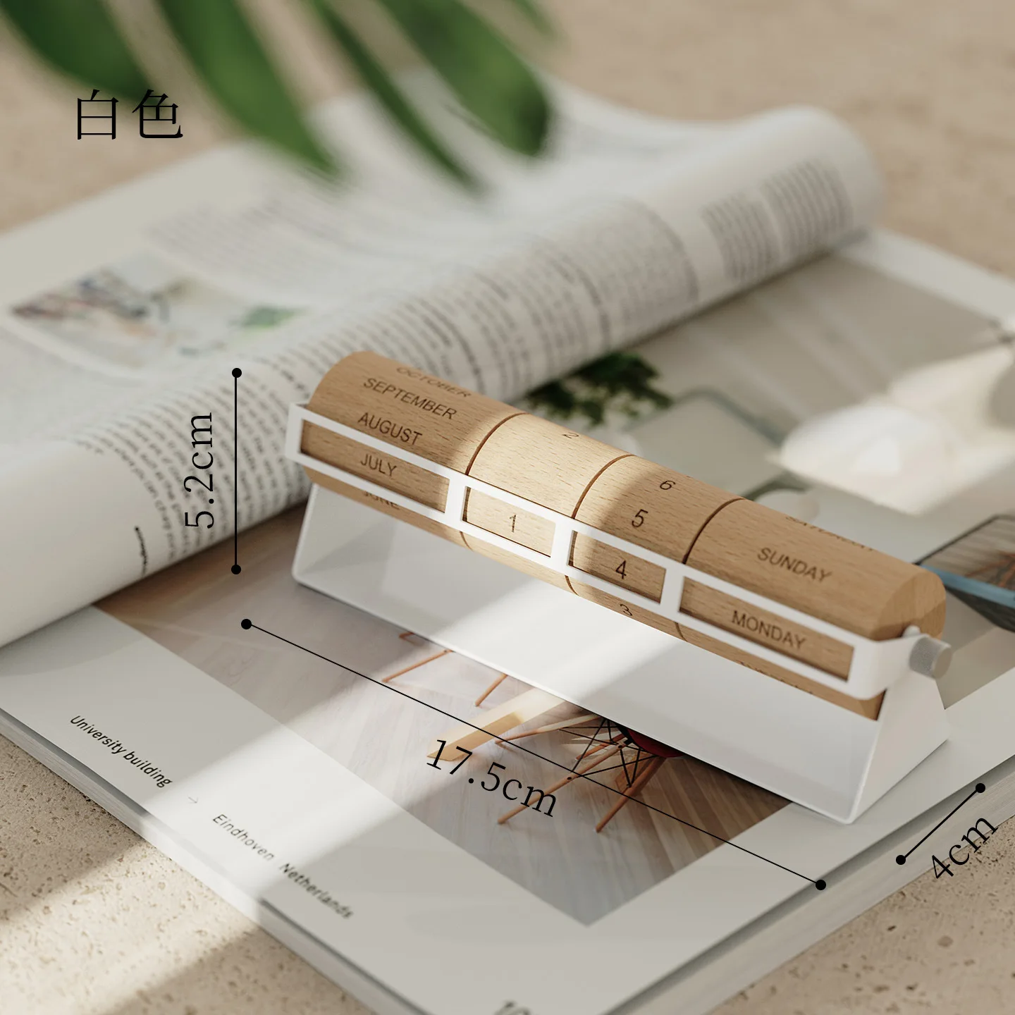 Metal Wood-framed Calendar. Hand-set Perpetual Calendar Wall Calendar. Creative Desk, Living Room And Bedroom Decoration view 5