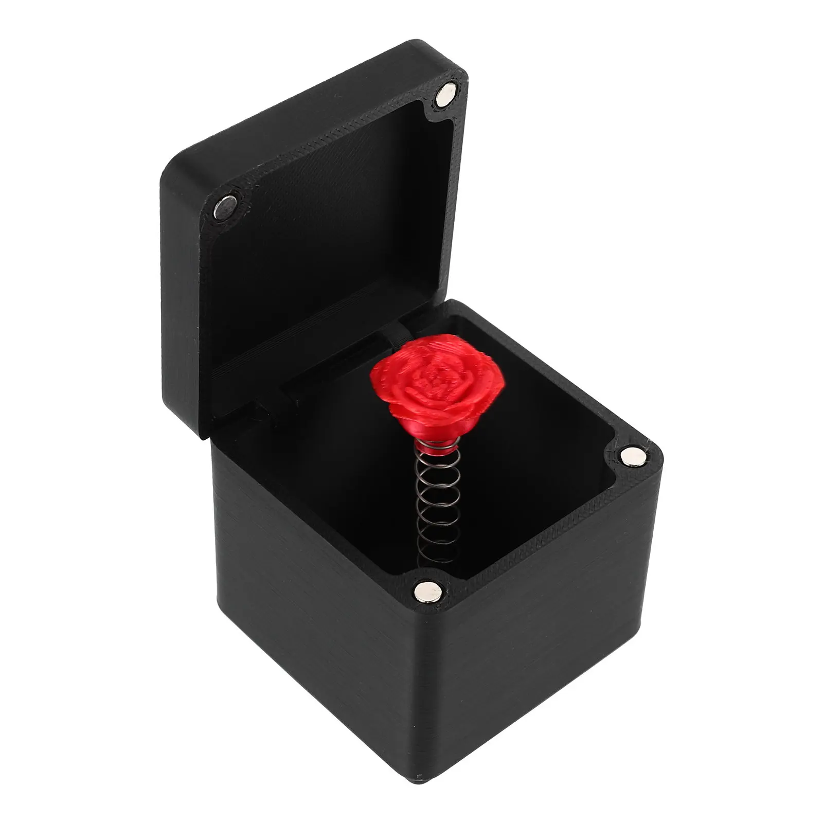

Prank Valentine's Day Gift Rose in Box Surprise Rose Gift Box Romantic Fun Trick for Girlfriend Wife Lasting Heart Flower Pop