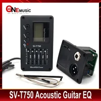 SV-T750-5 bandas para guitarra acústica, preamplificador EQ con sintonizador, pastilla