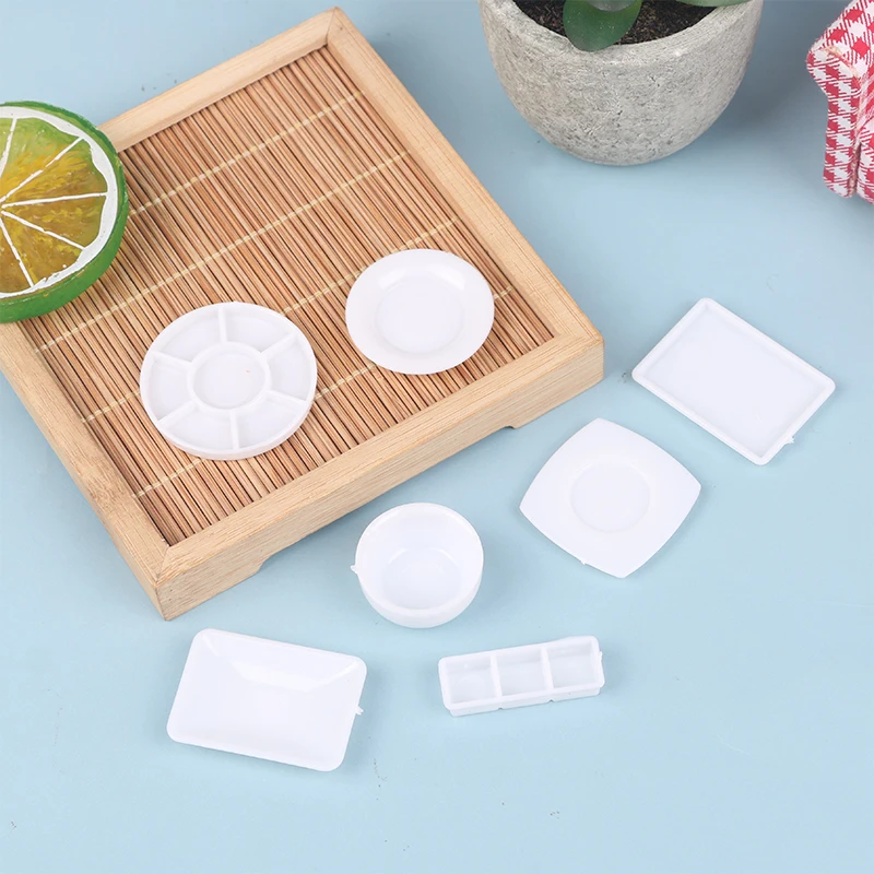 33 unids/set casa de muñecas bandejas en miniatura platos muñeca Mini comida platos blancos vajilla cocina accesorio de juguete