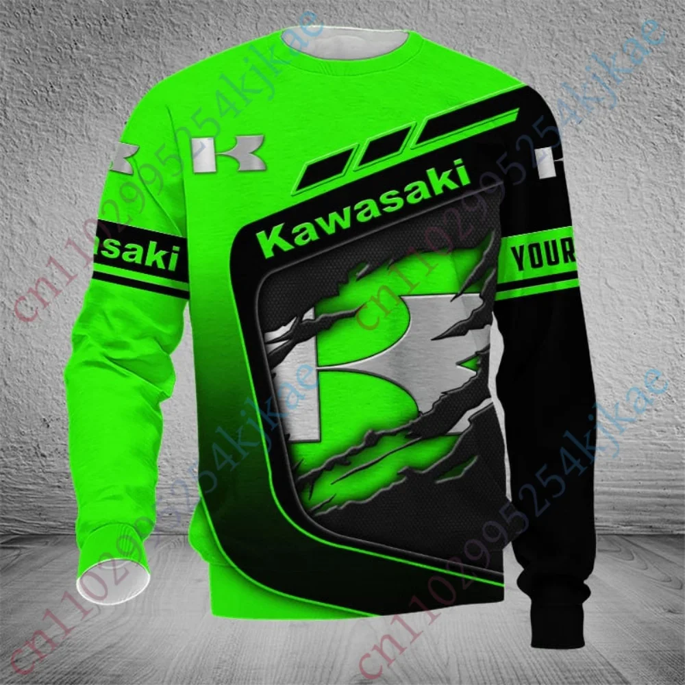 

Kawasaki Oversized T-shirt Casual T Shirt For Men's Clothing Anime Round Neck Long Sleeve Streetwear Tee Harajuku Tshirt Unisex