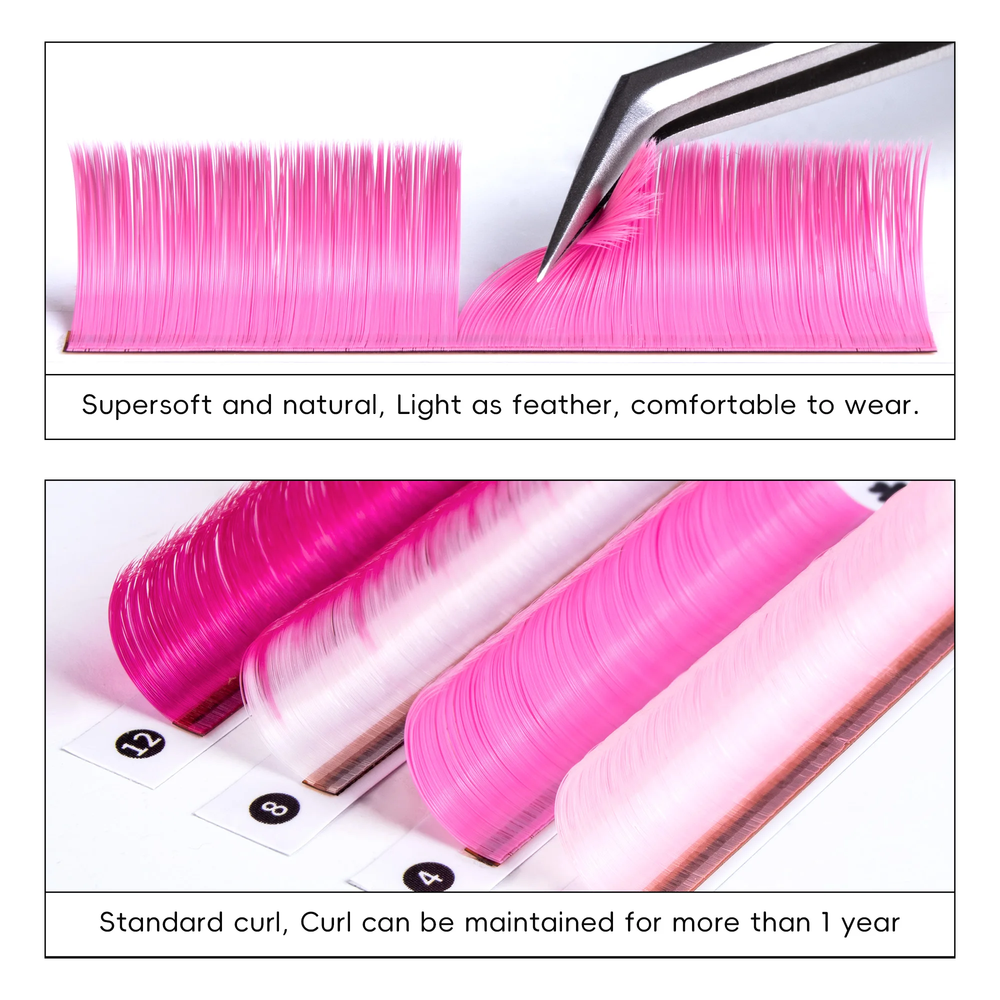 Befer ملون سهل المروحة تأثيري حجم رمش ملحقات هايت الجودة PBT لينة سهلة مروحة بلوم رمش التلقائي المزهرة #6