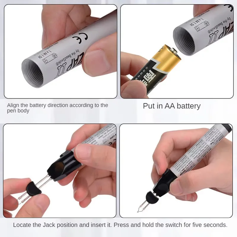 Beadsmith Mini Thread Zap Wax Pen Battery Operated Cord Burner for Jewelry Making Wax Thread Repair Tool 