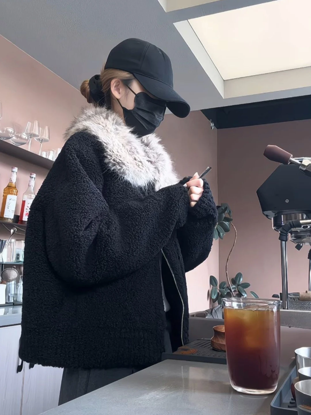 

Hebe Sle Loose Fit Bla ort Jaet Faionable And Sli Зимняя верхняя одежда для женщин Long Sve round Ne Zipper Closure