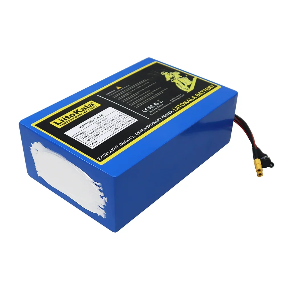 LiitoKala 36V 30Ah 10s6p 21700 Lithium Battery Pack 42V 500w 800w 1000w 1200w 1500w Batteries Cell Built in BMS