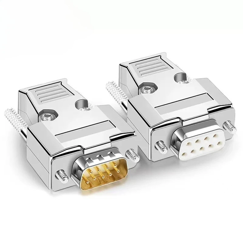 DB9 Metal Connector Industrial-grade RS485 RS232 Serial Port Plug Male Female Welding 9 Pin Screw Connectos