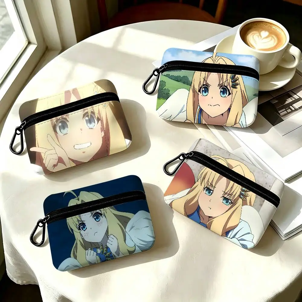 1pc Filo The Rising Of The Shield Hero Coin Purse With Carabiner Hook Portable Key Card Wallet Small Zipper Storage Pouch