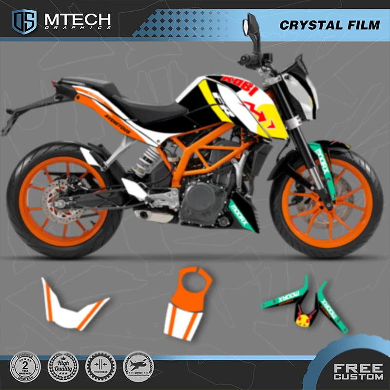 

DSMTECH Team Motorcycle Graphics Background Decals Stickers Kits For KTM Duke 125 200 390 2011 2012 2013 2014 2015 2016 003