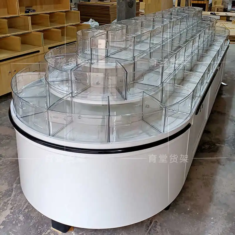 

Supermarket bulk food cabinet candy cabinet, bulk area snack bulk shelf food miscellaneous grains dry goods shelf display cabine