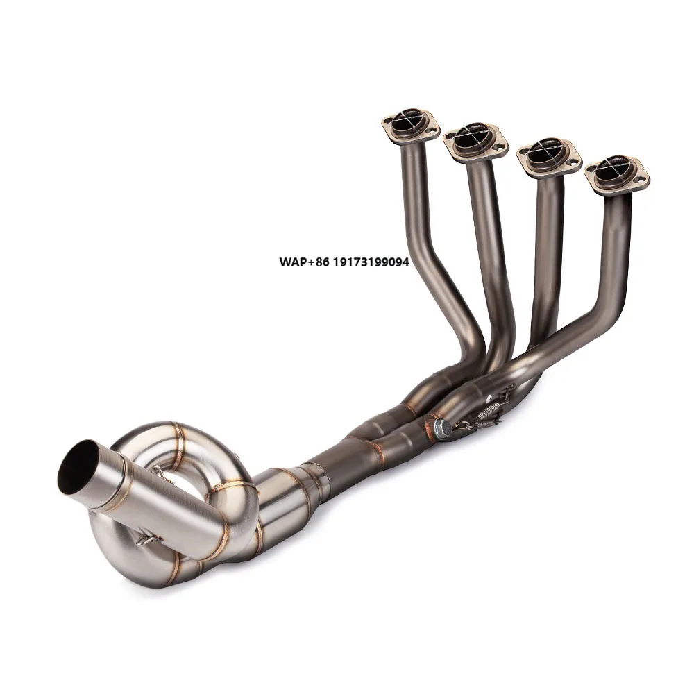 For Z750 Z800 Motorcycle Exhaust Modify Slip on Tube 51MM Interface Stainless Roundabout Front Link Pipe Escape Racing