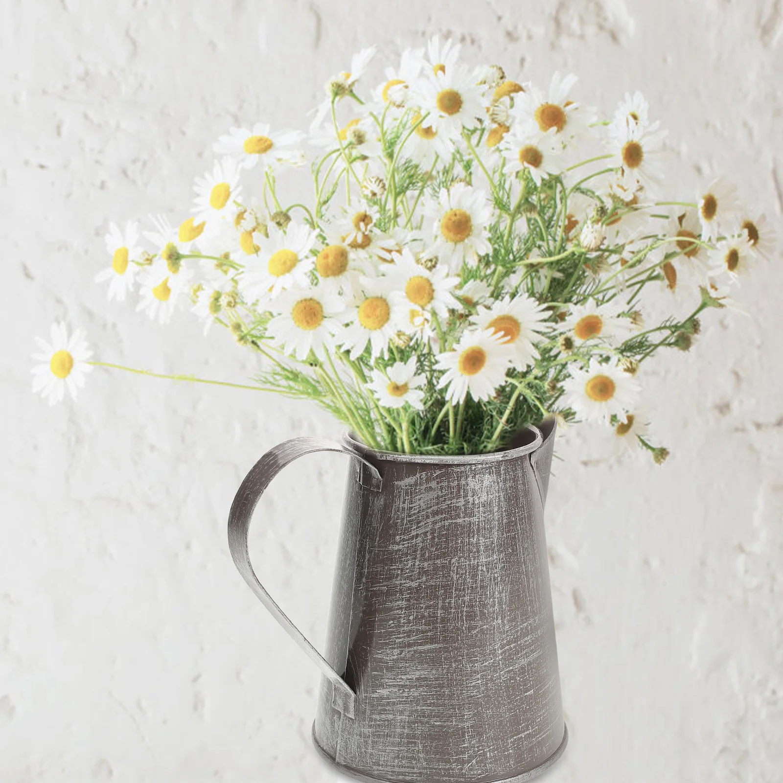 

Rustic Iron Flower Pot Decorative Pitcher for Flower Arrangement Storage Bucket Home Decor Planter Vase Plant Holder
