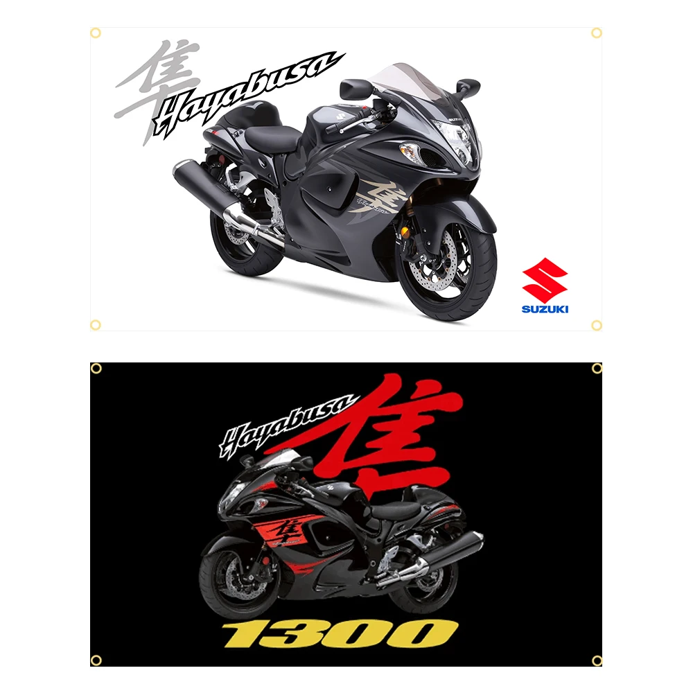 90x150cm Suzukis Hayabusa Motorcycle Flag Polyester Printed Auto Banner Garage or Outdoor For Decoration Tapestry