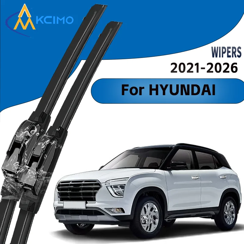 

2 шт. качественных бесшумных черных щеток стеклоочистителя для HYUNDAI Creta SUV 2021-2026